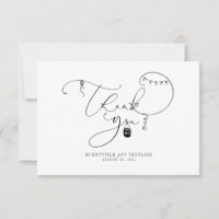Tarjeta de agradecimiento de guión corto para cada