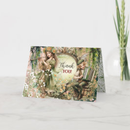 Tarjeta de agradecimiento de Hada del Bosque Encan