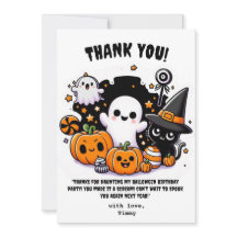 Tarjeta de agradecimiento de Halloween Cute Boo pa