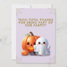 Tarjeta de agradecimiento de Halloween de fantasma