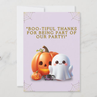 Tarjeta de agradecimiento de Halloween de fantasma
