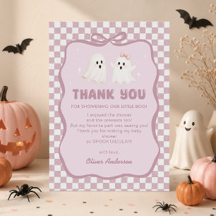 Tarjeta de agradecimiento de Halloween de fantasma