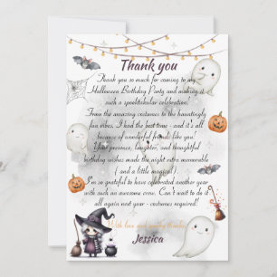 Tarjeta de agradecimiento de Halloween 'Happy Boo'