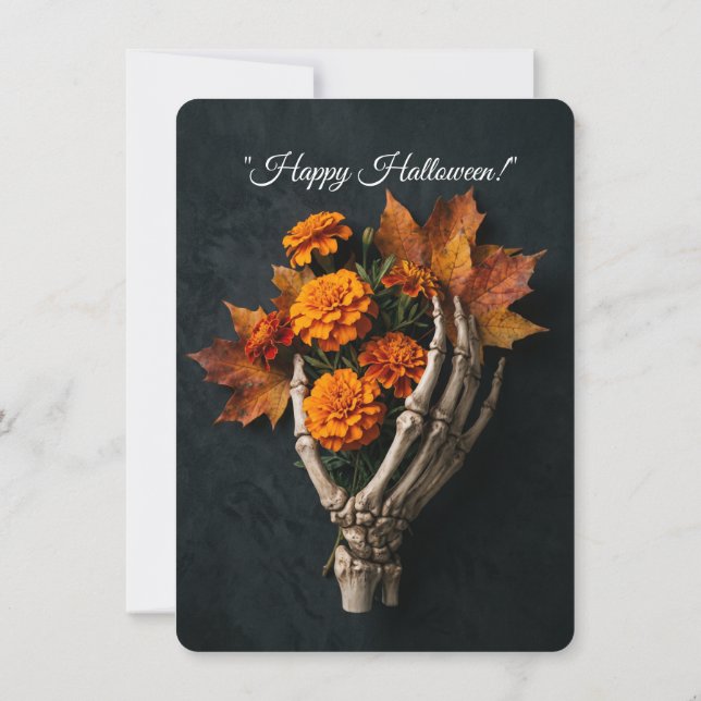 Tarjeta de agradecimiento de Halloween linda (Reverso)