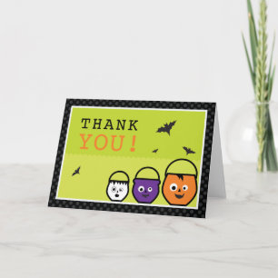 Tarjeta de agradecimiento de Haloween "Candy Pails