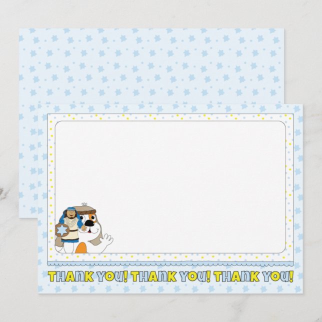 Tarjeta de agradecimiento de Hanukkah 18 x 13 cm P (Anverso / Reverso)