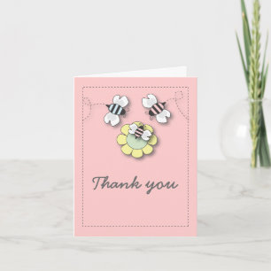 Tarjeta de agradecimiento de Happy Bee Family en P