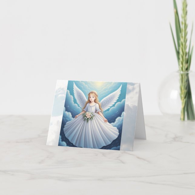 Tarjeta de agradecimiento de Havenly Angel Folded (Anverso)