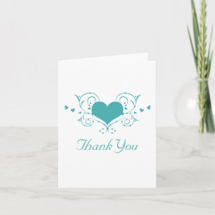 Tarjeta de agradecimiento de Heart Flourish, Verde