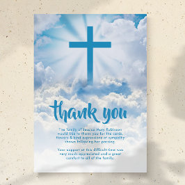 Tarjeta de agradecimiento de Heaven Cross Funeral