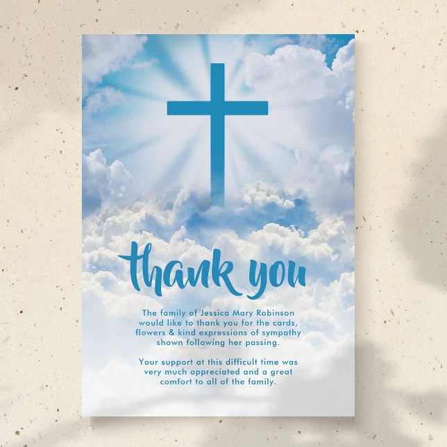 Tarjeta de agradecimiento de Heaven Cross Funeral (Subido por el creador)