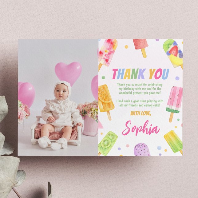 Tarjeta de agradecimiento de helado Popsicle Fiest (Subido por el creador)