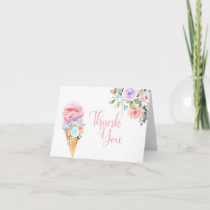Tarjeta de agradecimiento de helado She's Been Sco