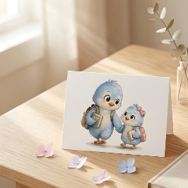 Tarjeta de agradecimiento de hermanos de pájaro az