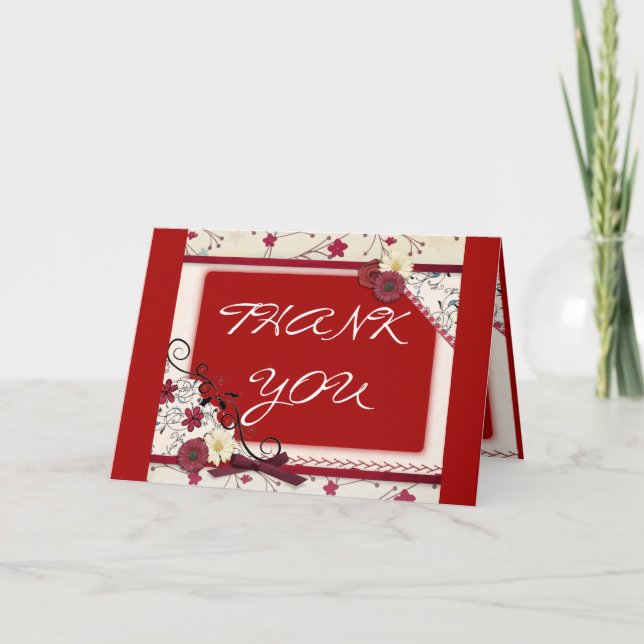 Tarjeta de agradecimiento de hermosas expresiones (Anverso)