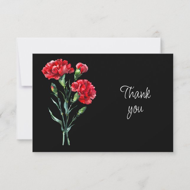 Tarjeta de agradecimiento de hermosas flores de cl (Anverso)