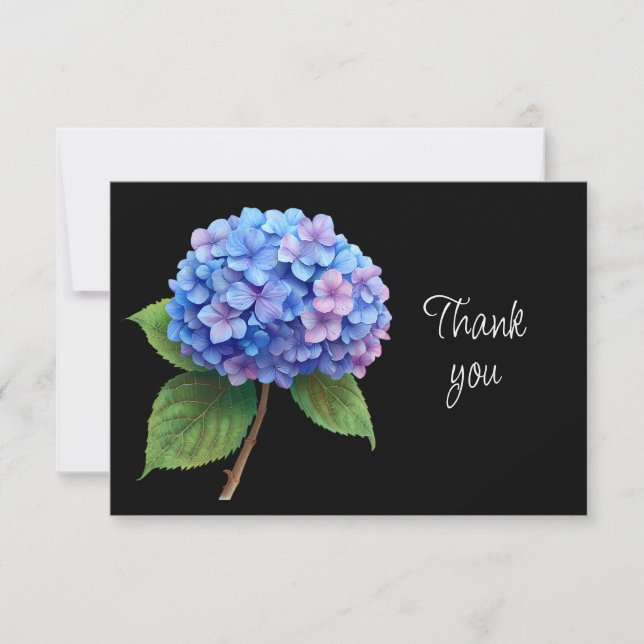 Tarjeta de agradecimiento de hermosas flores de ho (Anverso)