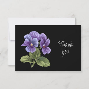 Tarjeta de agradecimiento de hermosas flores de vi