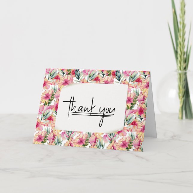 Tarjeta de agradecimiento de Hibiscus (Anverso)