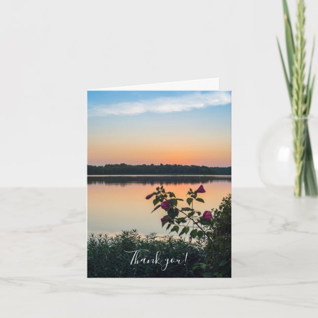 Tarjeta de agradecimiento de Hibiscus Sunrise (Anverso)