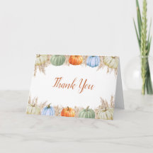 Tarjeta de agradecimiento de hierba de Pampas Boho
