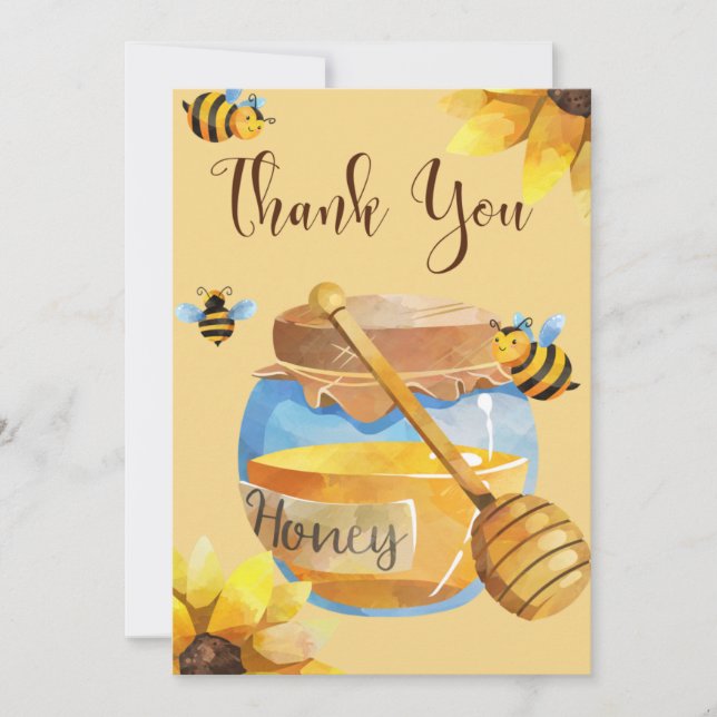 Tarjeta de agradecimiento de Honey Bee (Anverso)