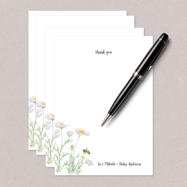 Tarjeta de agradecimiento de Honey Bee Baby Shower (Subido por el creador)
