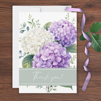 Tarjeta de agradecimiento de Hortensias Elegantes
