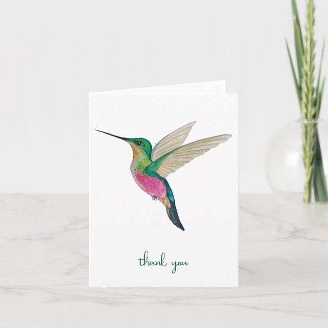 Tarjeta de agradecimiento de Hummingbird (Anverso)