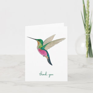 Tarjeta de agradecimiento de Hummingbird