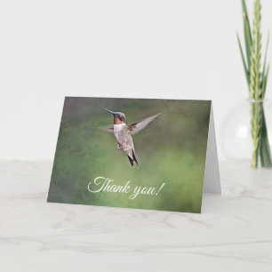 Tarjeta de agradecimiento de Hummingbird Christian
