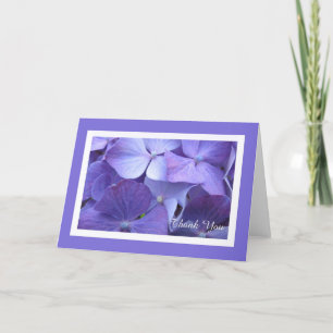 Tarjeta de agradecimiento de Hydrangea Flower Blan