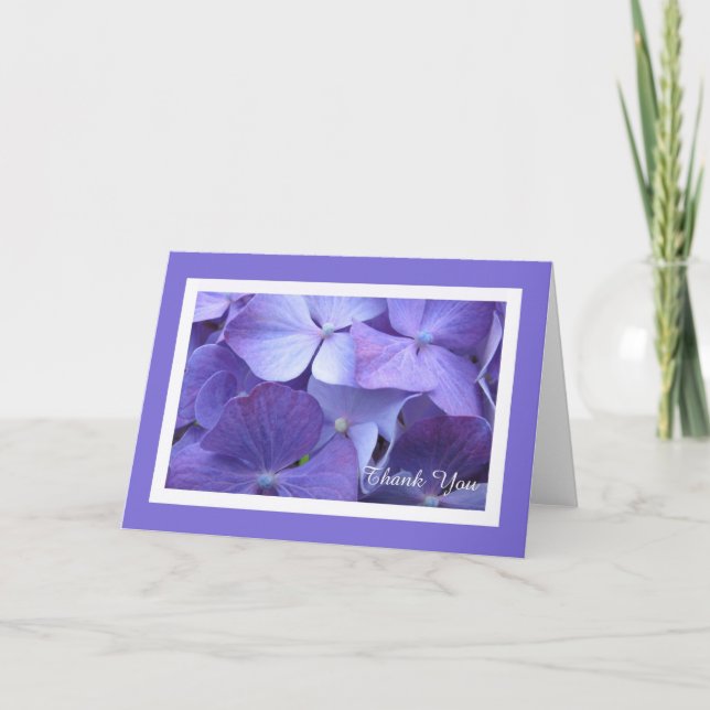 Tarjeta de agradecimiento de Hydrangea Flower Blan (Anverso)