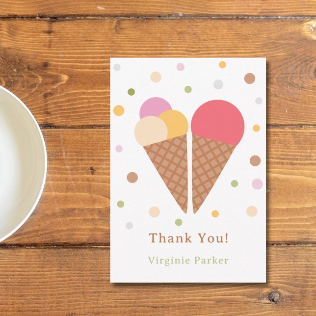 Tarjeta de agradecimiento de Ice Cream (Ice Cream Thank You Card)