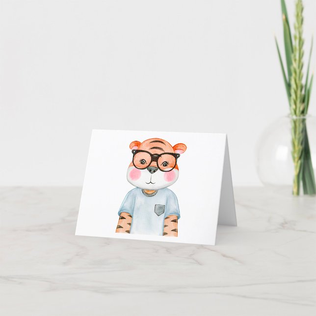 Tarjeta de agradecimiento de Ilustracion de tigre  (Subido por el creador)