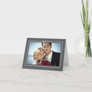 Tarjeta de agradecimiento de Iniciales Modernos