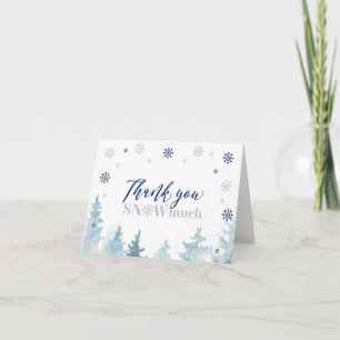 Tarjeta de agradecimiento de invierno Silver & Blu