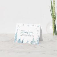 Tarjeta de agradecimiento de invierno Silver & Blu