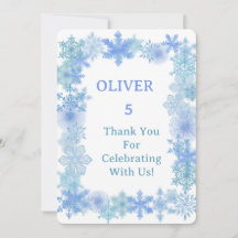 Tarjeta de agradecimiento de invierno, tarjeta de