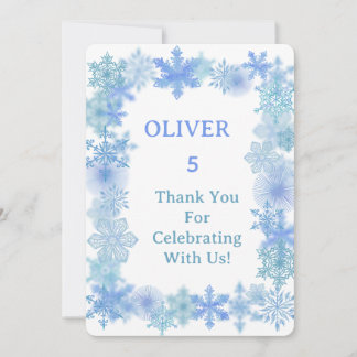 Tarjeta de agradecimiento de invierno, tarjeta de