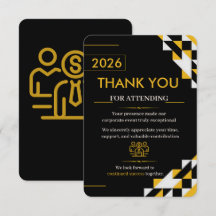 Tarjeta de agradecimiento de invitación a evento c