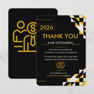 Tarjeta de agradecimiento de invitación a evento c