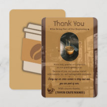 Tarjeta de agradecimiento de invitación de apertur