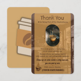 Tarjeta de agradecimiento de invitación de apertur