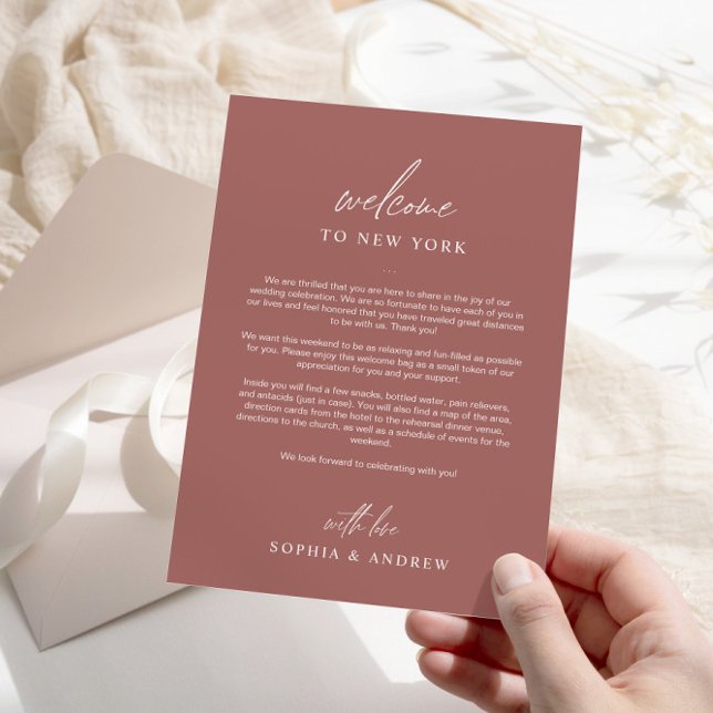 Tarjeta de agradecimiento de itinerario de bienven (Subido por el creador)