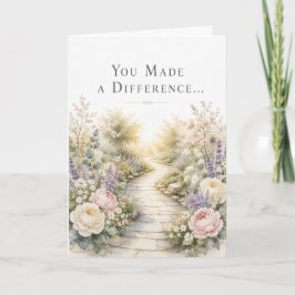 Tarjeta de agradecimiento de jardín de acuarela el