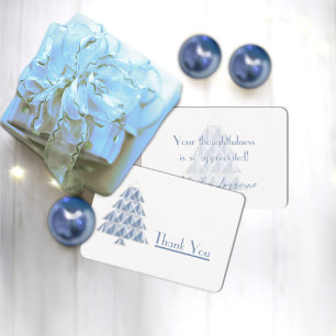 Tarjeta de agradecimiento de Joyoux Noel Blue
