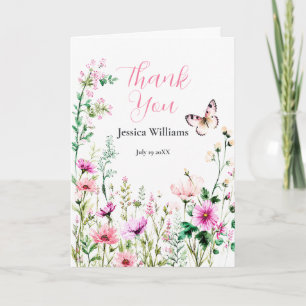 Tarjeta de agradecimiento de jubilación de flor si