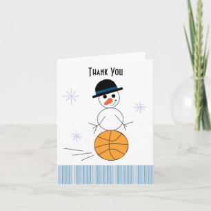 Tarjeta de agradecimiento de jugador de baloncesto