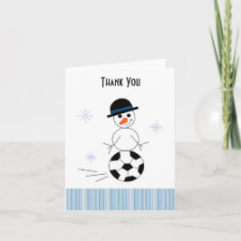Tarjeta de agradecimiento de jugador de fútbol de 